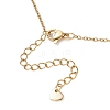 Adjustable Natural Keshi Pearl Rectangle Pendant 304 Stainless Steel Cable Chain Lariat Y Necklaces NJEW-JN05950-5