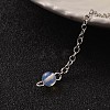 Teardrop Platinum Tone Brass Opalite Dowsing Pendulums X-MAK-M015-03I-3