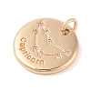 Brass with Clear Cubic Zirconia Pendants KK-N256-24J-G-2