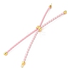 Adjustable Round Braided Microfiber Leather Cord Bracelet Making KK-CBAC260-01G-26-2