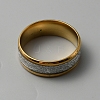 Textured 201 Stainless Steel Finger Ring RJEW-WH0017-05G-2