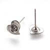 Tarnish Resistant 304 Stainless Steel Ear Stud Components X-STAS-G187-06P-2