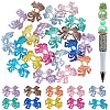 20Pcs Spray Printed Alloy Bead Caps FIND-SP0006-12-1