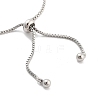 Brass Pave Clear Cubic Zirconia Horse Eye Box Chain Slider Bracelets BJEW-YWC0002-06A-P-3