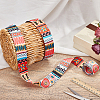 Boho Ethnic Pattern Polyester Webbing Ribbon OCOR-WH0120-61B-4