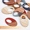 DIY Walnut Wooden Dangle Earring Making Kits DIY-OC0006-75-4