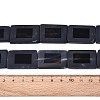 Dyed & Heated Natural  Black Agate Beads Strands G-T144-25B-02-5