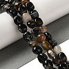 Natural Black Agate Beads Strands G-NH0017-B04-01-2