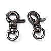 Zinc Alloy Swivel Lobster Claw Clasps PALLOY-WH0006-02A-2