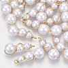 ABS Plastic Imitation Pearl Pendants KK-N235-018-1