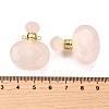 Natural Rose Quartz Perfume Bottle Pendants G-L623-07G-04-3