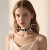 Punk Rock Style Alloy Spiked Cone Rivet Imitation Leather Chocker Necklaces NJEW-WH20011-10P-01-4