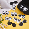 36Pcs 6 Style Eye & Glasses Computerized Embroidery Cloth Iron on Patches DIY-FG0004-72-4