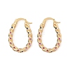 Brass Micro Pave Cubic Zirconia Hoop Earrings for Women EJEW-U033-01G-4