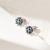 925 Sterling Silver Moissanite Rhinestone Stud Earrings EJEW-U042-05P-02-3