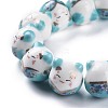 Handmade Printed Porcelain Beads PORC-M003-08G-3