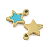 316 Surgical Stainless Steel Enamel Charms STAS-M073-41G-2