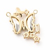 Brass with K9 Glass Charms KK-B071-18G-3