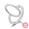 Rhodium Plated 925 Sterling Silver Finger Ring KD4692-16-1-1