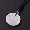 Adjustable Natural Quartz Crystal Vortex Pendant Necklace with Nylon Cord for Women NJEW-L171-05F-5