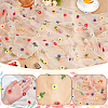 6 Yards Polyester Flower Mesh Embroidery Fabric DIY-NB0015-62-3