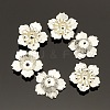 5-Petal Iron Flower Bead Caps X-KK-O016-08-1