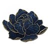Peony Pattern Polyester Fabrics Computerized Embroidery Cloth Sew on Patches PATC-WH0009-09-2