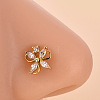 316L Surgical Stainless Steel Clear Cubic Zirconia L-Shaped Nose Rings WG09863-20-1