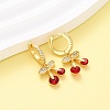 Brass Micro Pave Cubic Zirconia Hoop Earrings EJEW-D322-11G-02-2