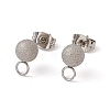 Non-Tarnish 304 Stainless Steel Stud Earring Findings STAS-E179-05D-P-1