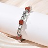 Natural Red Jasper Link Chain Bracelets for Women BJEW-Z148-06P-01-5