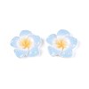 Plumeria Flower Opaque Resin Cabochons CRES-T025-30F-02-1