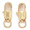 Rack Plating Brass Lobster Claw Clasps with Jump Rings KK-WH0063-02G-02-NR-2