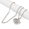 Brass Rhinestone Pendant Necklaces NJEW-G089-16B-P-2