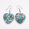 Abalone Shell/Paua Shell Dangle Earrings EJEW-F147-C-2