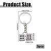 3Pcs Zinc Alloy Keychains KEYC-FH0001-74-2