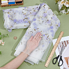6 Yards Flower Pattern Milk Fiber Mesh Fabric DIY-NB0014-82C-3