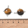 304 Stainless Steel & Natural Tiger Eye Pendants SA-CBA11D7-05P-3