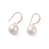 Shell Pearl Dangle Earrings EJEW-F233-01-2