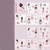 10Pcs 5 Styles Girl PET Sticker PW-WG3309D-01-1