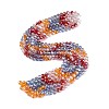 Electroplate Transparent Glass Beads Strands EGLA-Q135-8MM-C01-2