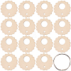 Flower Shape Wood Floss Bobbin AJEW-GF0011-05-6