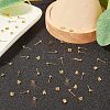 60Pcs 2 Styles Brass Stud Earring Findings KK-CA0001-35G-4