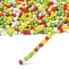 4 Colors Christmas 8/0 Glass Round Seed Beads SEED-X0058-03B-3