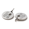 Non-Tarnish 304 Stainless Steel Charms STAS-D050-07P-12-3