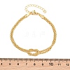 Brass Box Chain Knot 2-Strand Bracelets for Women KK-CBA68DA-17B-G-5