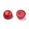 Synthetic Coral Cabochons G-P393-R65-6MM-2