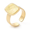 Natural Shell Rectangle Open Cuff Ring STAS-E125-05G-5