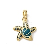 Brass Micro Pave Cubic Zirconia Pendants KK-P320-08A-G-1