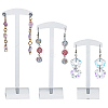 3 Sizes Transparent Acrylic T-Bar Riser Earring Display Stands EDIS-WH0029-21-1